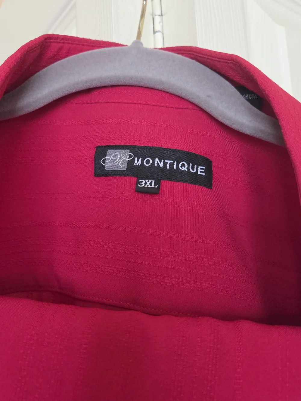 2 Piece Montique Vibrant Red Trousers And Shirt Combo. Size 3XL
